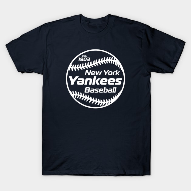 Yankees 80s Retro Ball T-Shirt by Throwzack